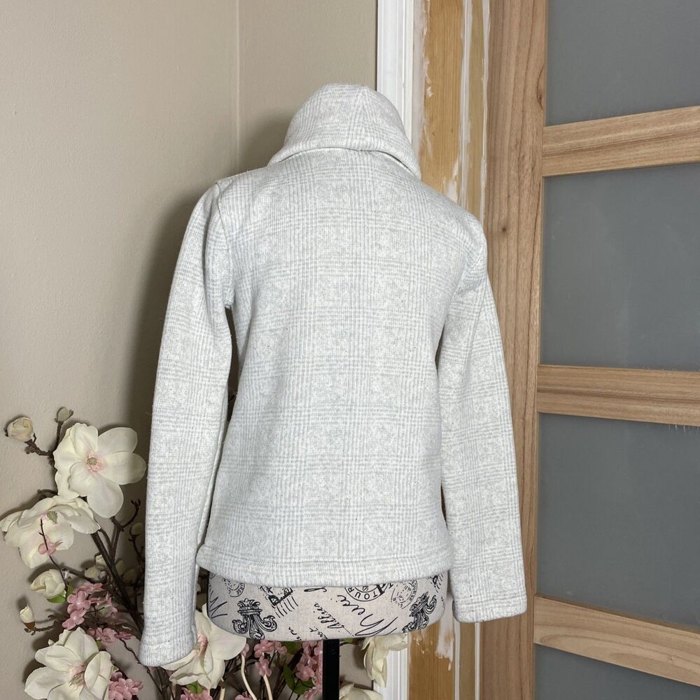 J.Crew Fleece Lined Turtleneck Pullover Sweater Women's XS Oatmeal Beige Cozy - Picture 2 of 5